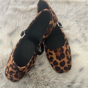 Animal Print Ballerinas NWT